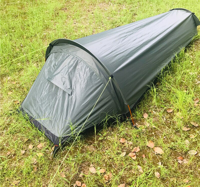 Cheap Goat Tents Outdoor Ultralight One man Tent For Tourism Cycling Camping Tents Backpacking Waterproof Sleeping Bag Car Travel Equipment   